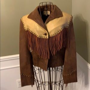 Scully fringed and studded leather jacket.